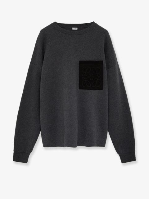Loewe Loewe Anagram Cotton Blend Sweatshirt Grey