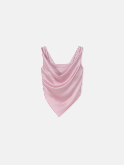 Nanushka Sleeveless Draped Slip Satin Top