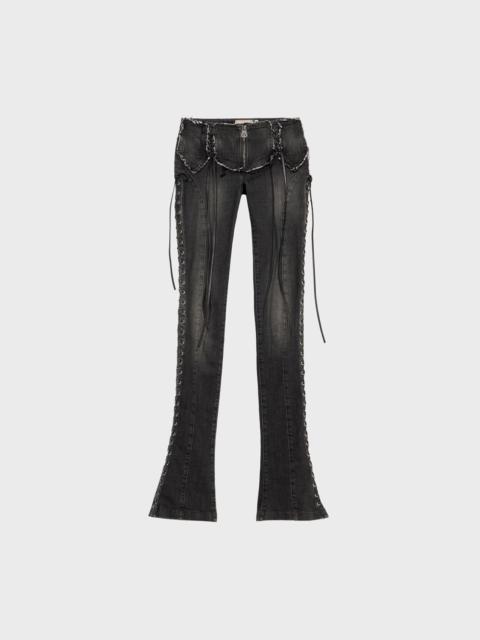 Blumarine SLIM FIT JEANS WITH EYELETS AND LACES