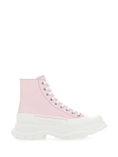 Alexander McQueen Pastel pink leather Tread Slick sneakers