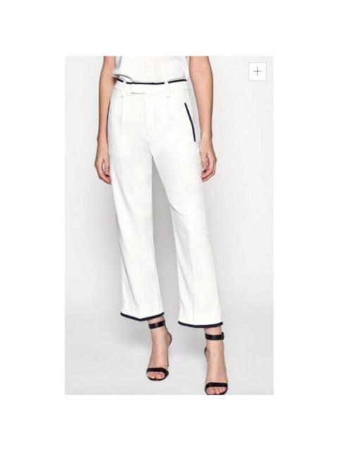Other Designers Equipment Bergen Pants White Trousers Crop Flare Black Trim SZ 10 New