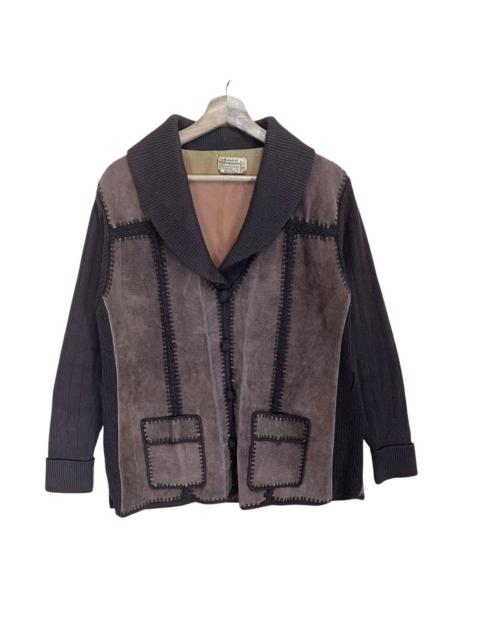 Other Designers Vintage 70s Suede Leather Cardigan Jacket Size Medium