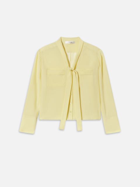 FRAME The Silk Modern Tie Blouse