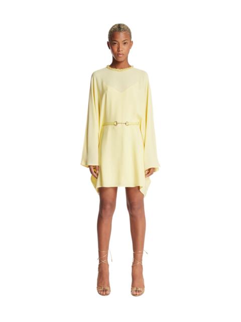 GUCCI Yellow Silk Cady Dress