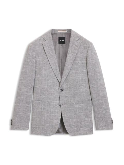 BOSS PATTERNED REGULAR-FIT JACKET IN A COTTON BLEND
