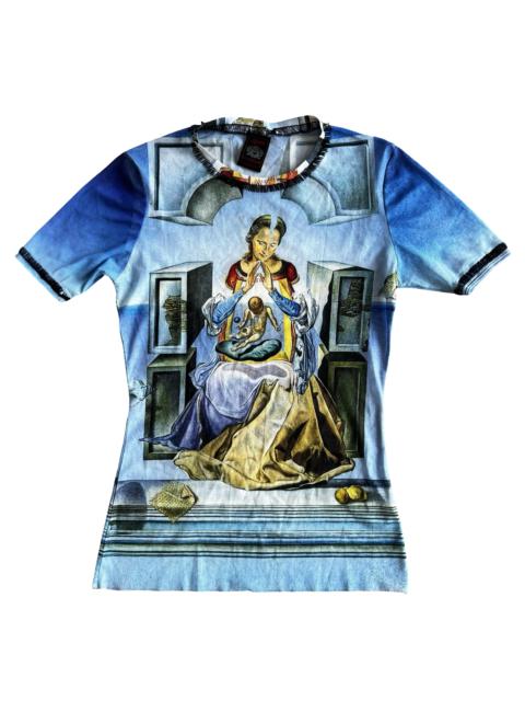 Jean Paul Gaultier’ ‘Surrealist Artwork’ Mesh Top SZ