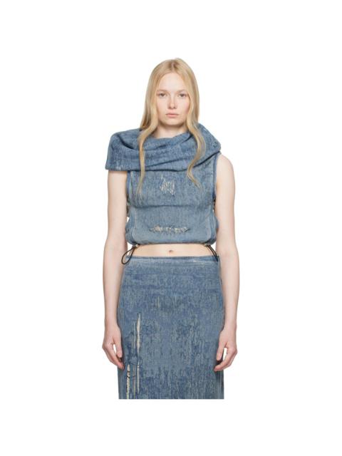 Diesel Blue De-Vania-Fsg Denim Top