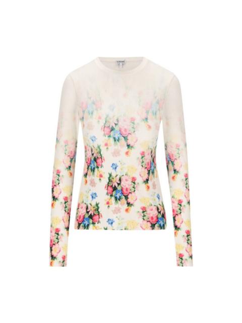 Loewe Loewe Floral-Printed Long Sleeved Top