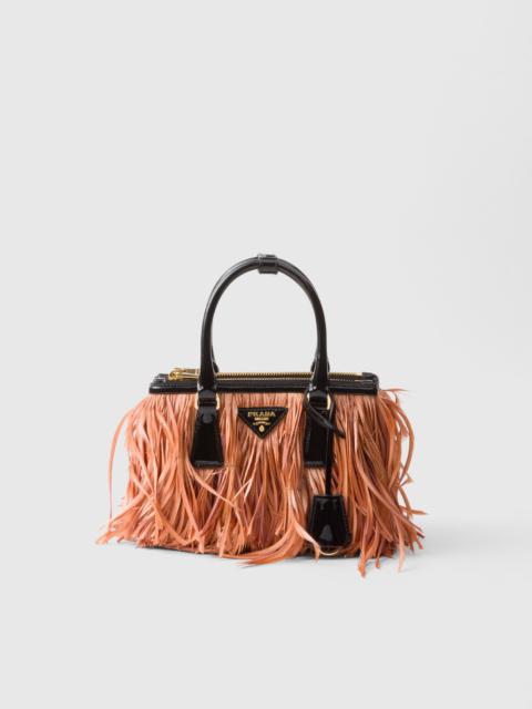 Prada Galleria mini-bag with feather trim