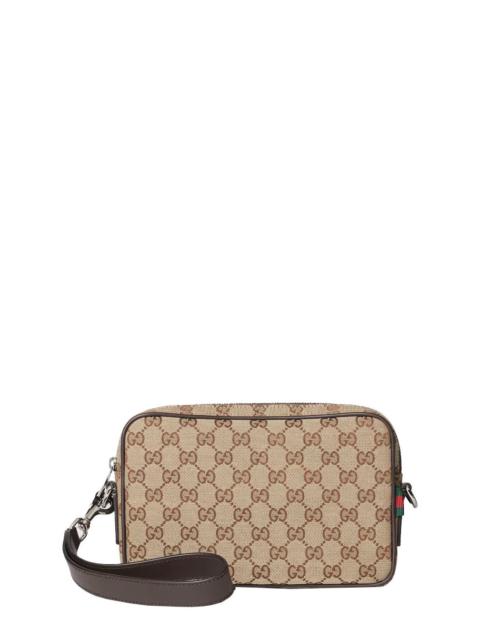 GUCCI Gucci Men Crossbody Bag 'Gg All-Over' With Tech Fabric Motif Beige Man