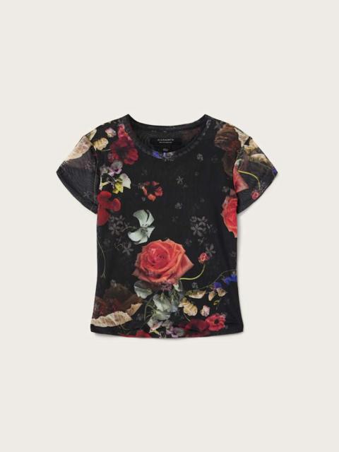 ALLSAINTS ELLIE MESH FLORAL T-SHIRT