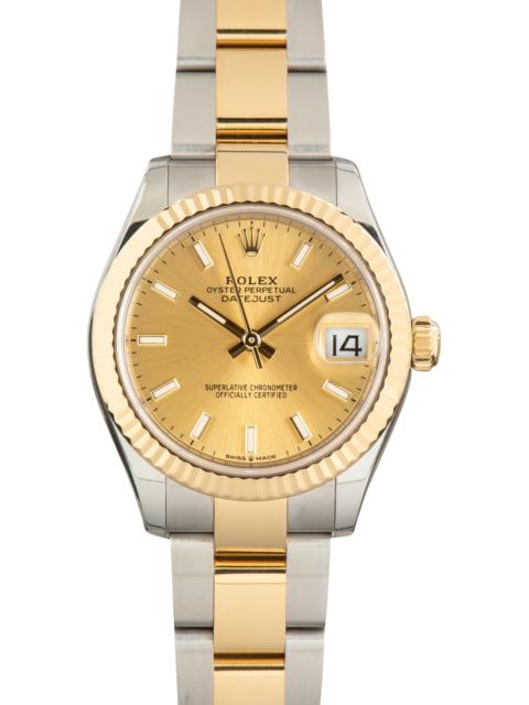 ROLEX Pre-Owned Lady Rolex Datejust 31 Ref 278273 Champagne Dial