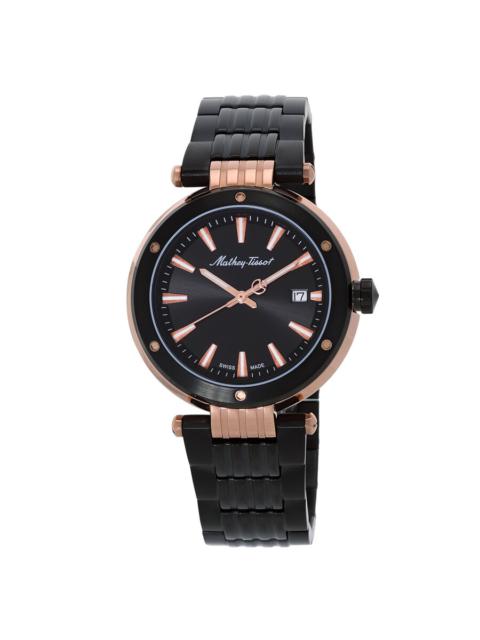 Other Designers Mathey-Tissot Neptune Quartz Black Dial Men's Watch H912NR