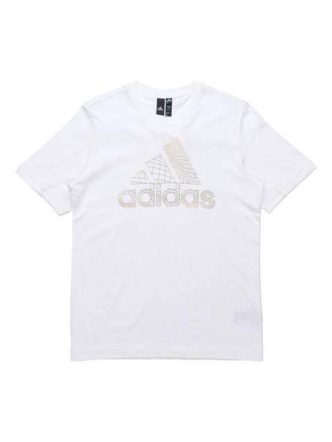 adidas adidas Athleisure Casual Sports Round Neck Short Sleeve White ED7260