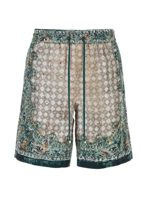 AMIRI Printed Silk Bermuda Shorts
