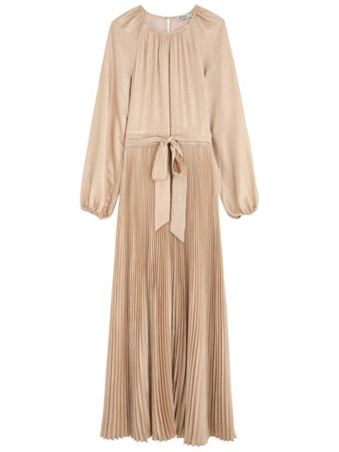 SIMKHAI Simkhai Varenya Belted Metallic Maxi Dress