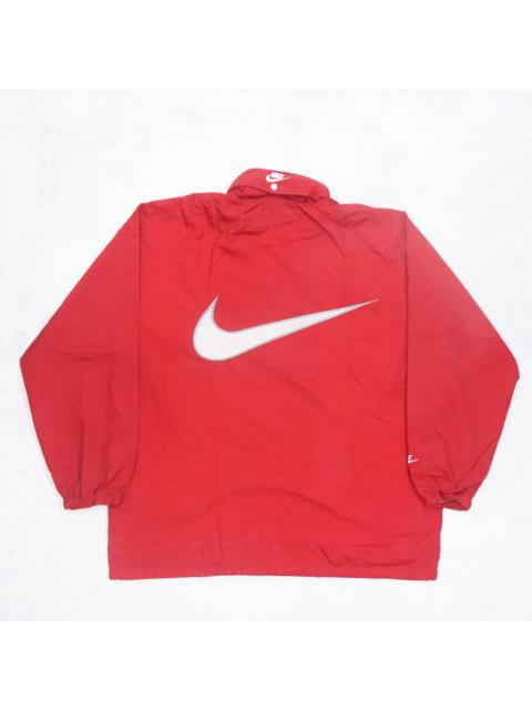 Nike Vintage 90s NIKE Big Swoosh Big Logo Embroidered Bomber Windbreaker Hoodie Jacket