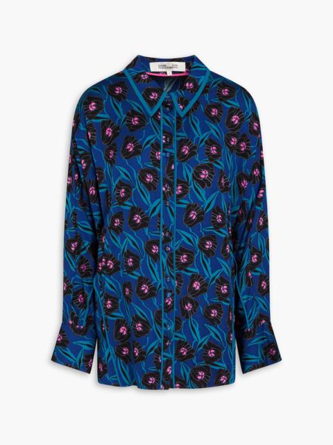 DIANE VON FURSTENBERG Alona floral-print crepe shirt
