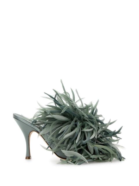 GUCCI Gucci Women Sage Green Satin Mules