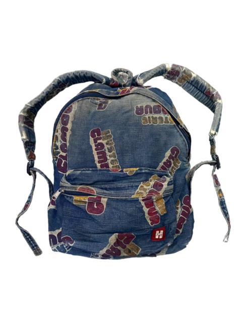 Hysteric Glamour Printed Distressed Denim Backpack