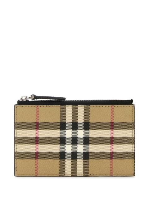 Burberry Burberry Men Printed Canvas Card Holder