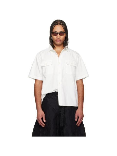 sacai White Light Weight Denim Shirt