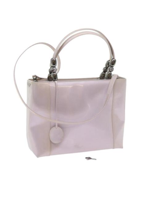 Christian Dior Maris Pearl Hand Bag Patent leather  Purple