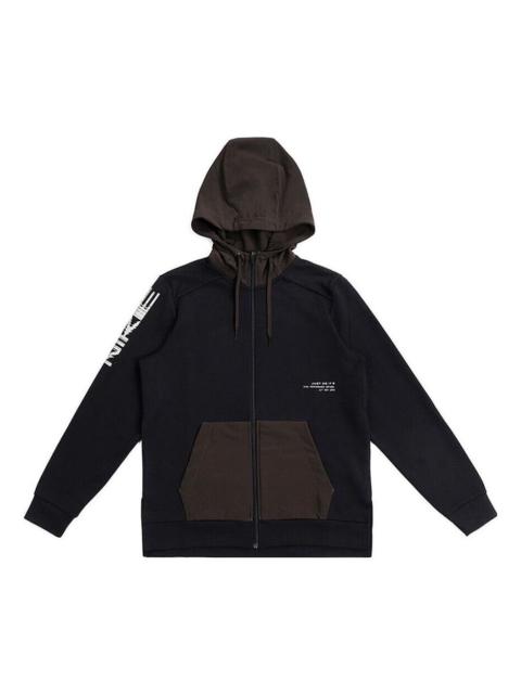 Nike Nike Solid Color Alphabet Zipper Hooded Jacket Men's Black DD1965-010
