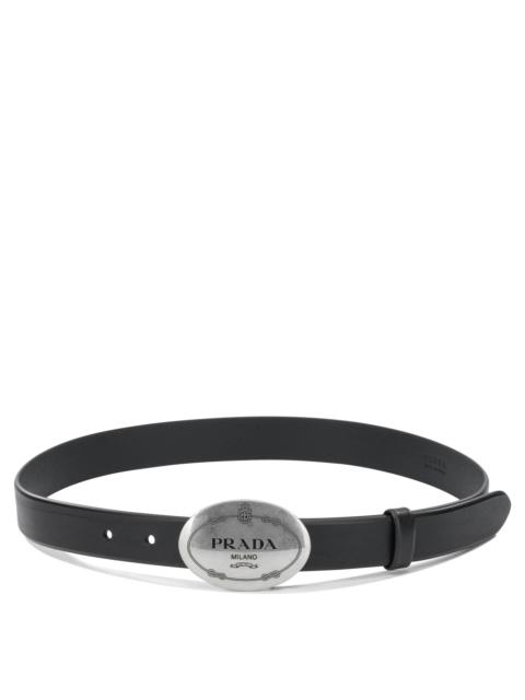 Prada Prada Leather Belt Black Women