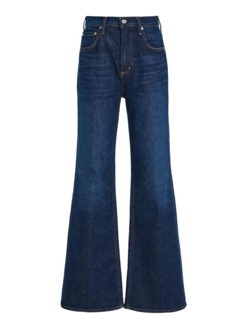 Citizens of Humanity Kimberly 70’s Stretch High-Rise Flared Jeans dark wash