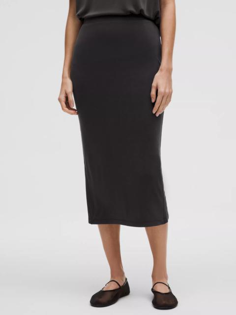lululemon Drapey Softstreme Column Midi Skirt