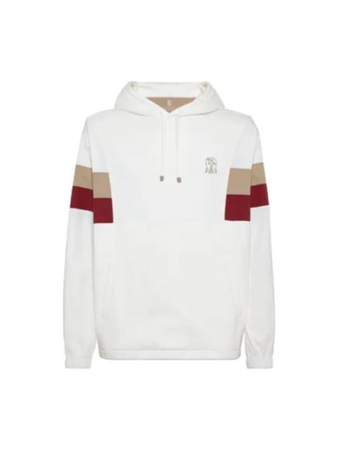 Brunello Cucinelli Brunello Cucinelli Men'S Off White Color Block Hoodie