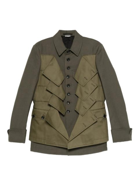 Comme des Garçons SHIRT panelled wool gabardine jacket