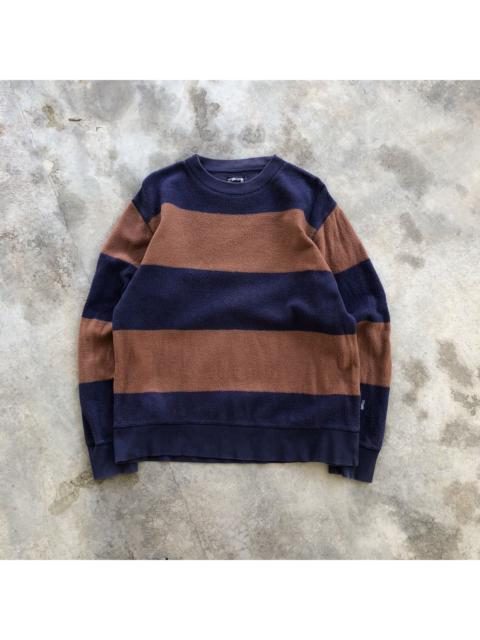 STUSSY Vintage Stripe Crewneck Sweatshirt