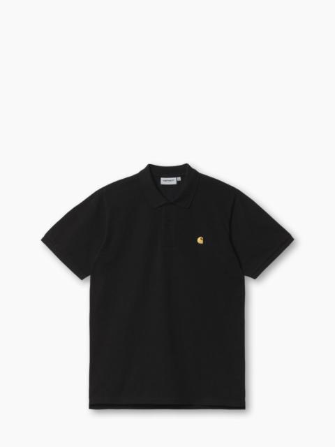 Carhartt CARHARTT WIP S/S CHASE PIQUE POLO BLACK/GOLD
