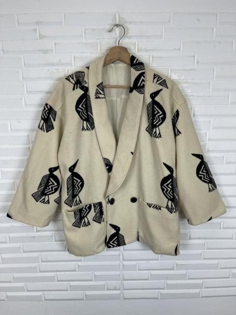 Other Designers Designer - Vintage Iconic Japan Crow Art Design All Over