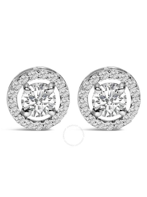 Haus Of Brilliance - Haus of Brilliance Men's 14K White Gold 1 3/4 Cttw Lab Grown Diamond Halo Cufflink
