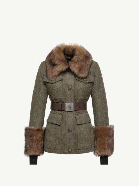 Moncler Grenoble Devez Wool & Shearling-Trimmed Down Field Jacket