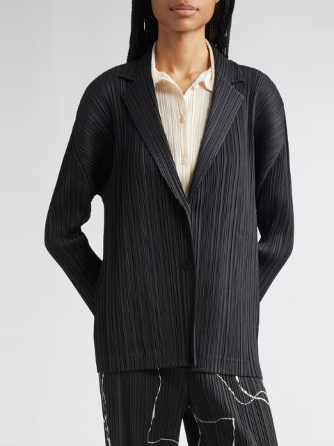 Pleats Please Issey Miyake Pleats Please Issey Miyake Pleated Jacket in Black at Nordstrom