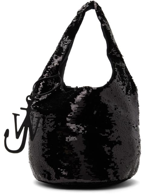 Black Sequin Mini Shopper Tote