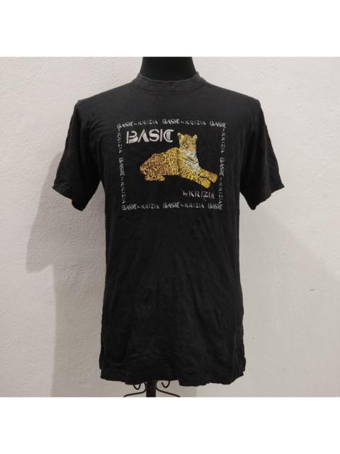 Other Designers Krizia Uomo - Vintage Designer Basic By Krizia Tiger Black Tshirt Tees