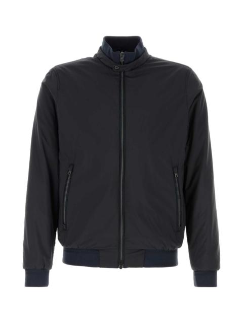 Herno Herno Men Midnight Blue Nylon Bomber Jacket