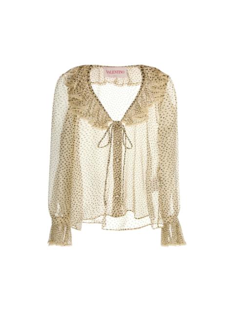 Valentino VALENTINO Georgette Shirt New & Authentic (Women's size:10;)