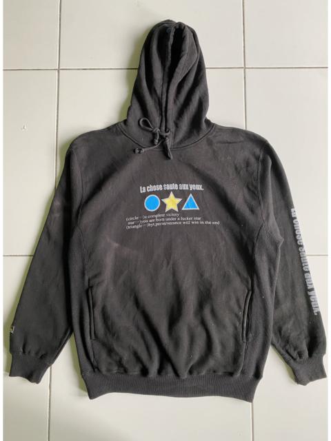 Other Designers Vintage - Vtg Overhead La choose sauté aux yeux Black Faded Hoodie