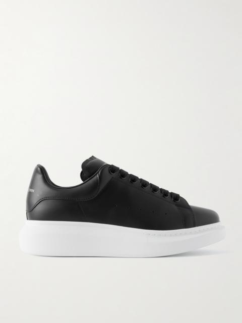 Alexander McQueen Exaggerated-sole Leather Sneakers