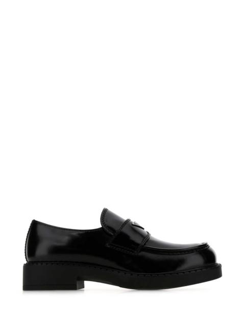 Prada Men Black Leather Loafers