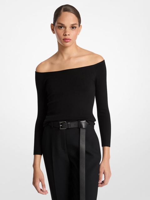 MICHAEL KORS COLLECTION Cashmere Ballet Pullover Top