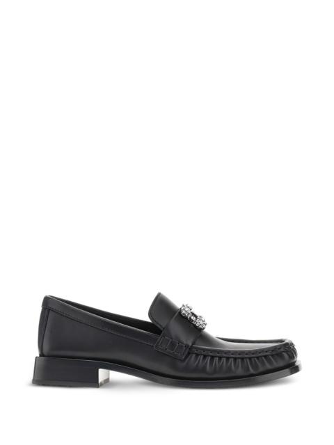 Roger Vivier Roger Vivier Women Viv Moc Strass Leather Loafers