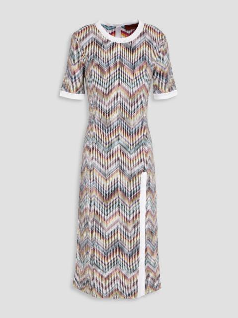 Missoni Crochet-knit cotton-blend midi dress