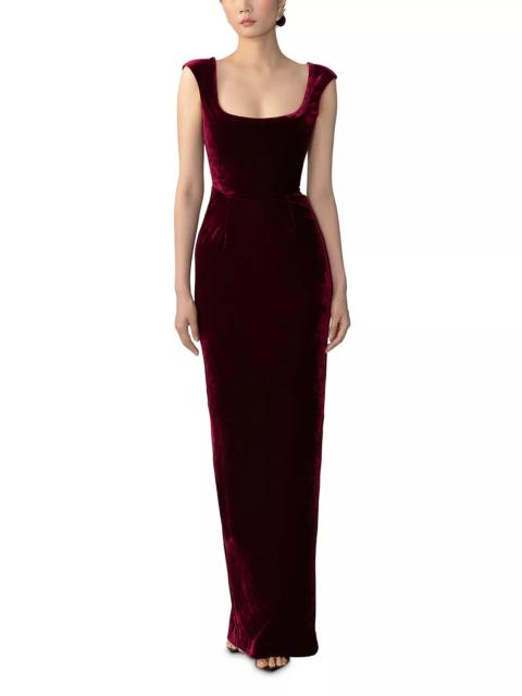 SAU LEE Brooke Velvet Gown